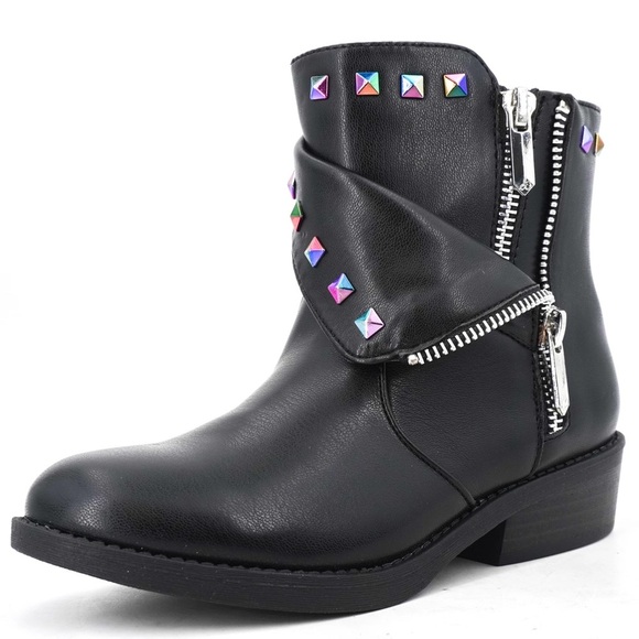 Sam Edelman Other - Sam Edelman Black Becka Studded Ankle Boots Girl’s Size 4